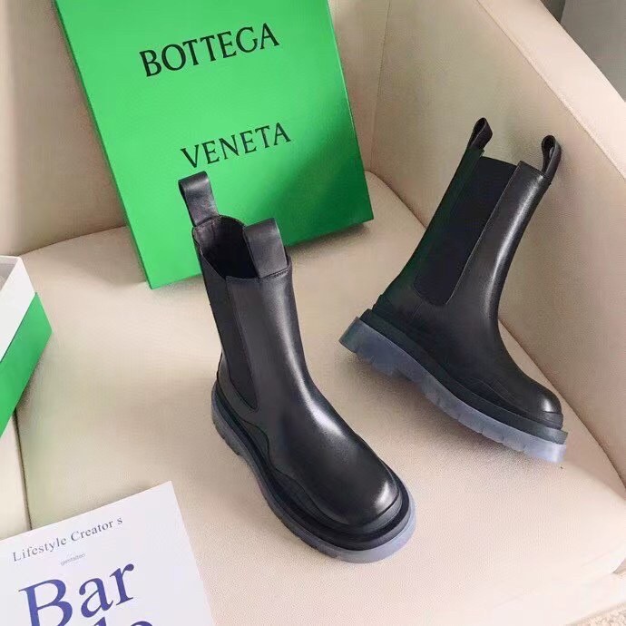 Replica Bottega Veneta BV Tire Chelsea Boots with Transparent Sole 111