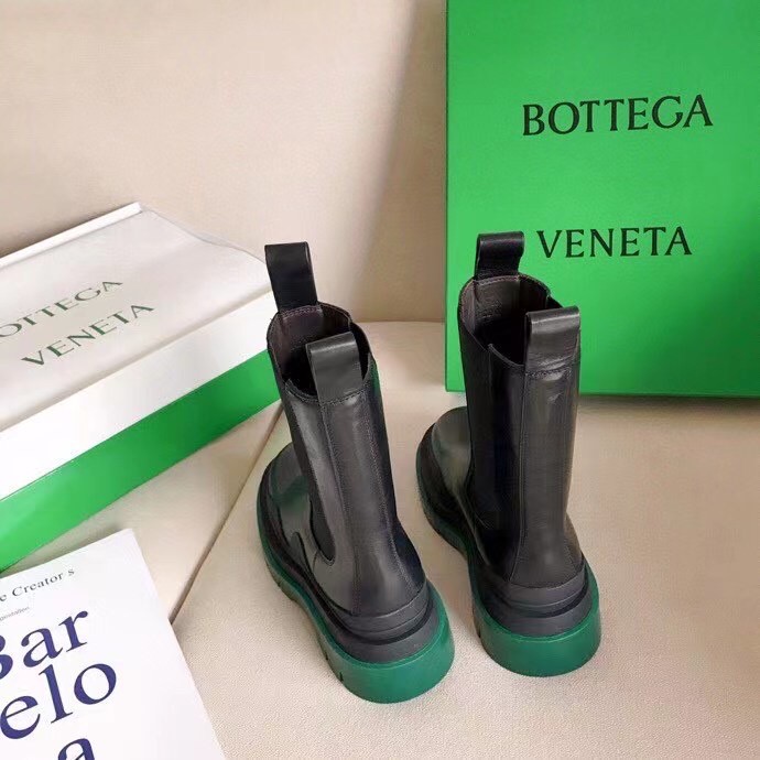 Replica Bottega Veneta BV Tire Chelsea Boots with Green Outsole 108