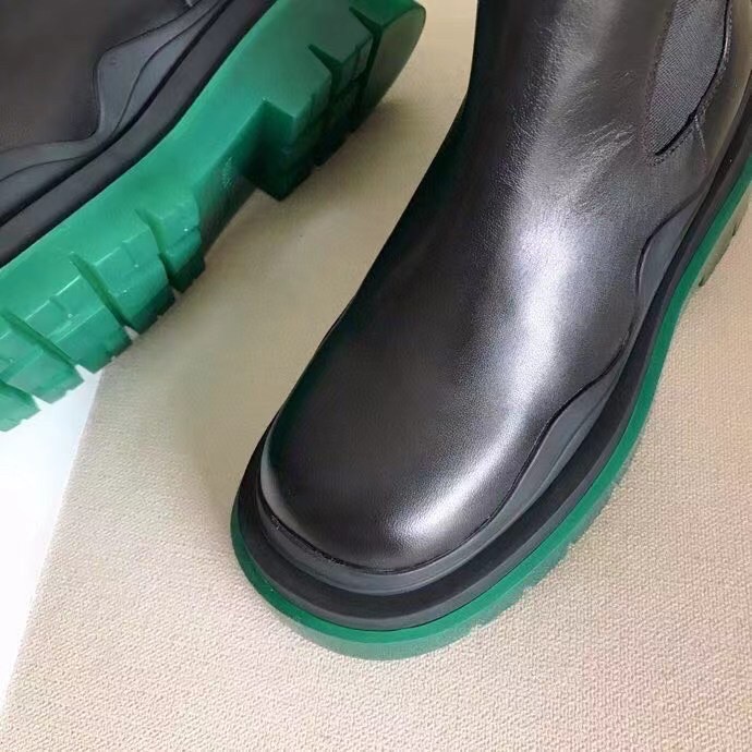 Replica Bottega Veneta BV Tire Chelsea Boots with Green Outsole 110