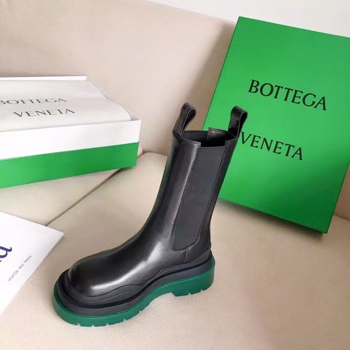 Replica Bottega Veneta BV Tire Chelsea Boots with Green Outsole 111