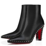 Replica Christian Louboutin Vidura Ankle Boots 85mm in Black Leather