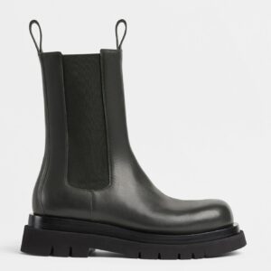 Replica Bottega Veneta BV Lug Chelsea Boots In Black Calfskin