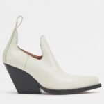 Replica Bottega Veneta BV Lean Ankle Boots In White Calfskin