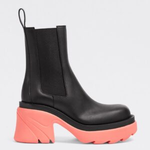 Replica Bottega Veneta Flash Chelsea Boots with Pink Outsole