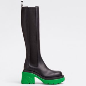 Replica Bottega Veneta Flash Knee-high Boots with Green Outsole