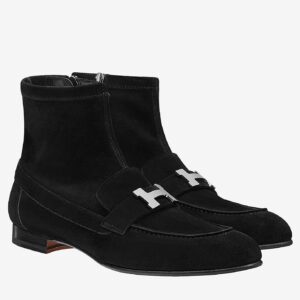 Replica Hermes Black Saint Honore Ankle Boots