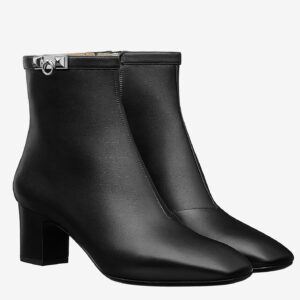 Replica Hermes Black Calfskin Power Low Boot 102