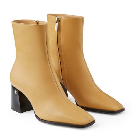 Replica Jimmy Choo Bryelle 65mm Ankle Boots In Beige Leather