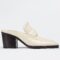 Replica Hermes Blossom Mules 60mm In White Goatskin 102