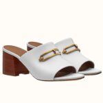 Replica Hermes Camilla Mules 60MM In White Calfskin