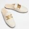 Replica Hermes Catena Mules In White Calfskin 102