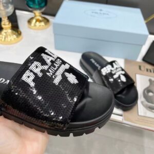 Replica Prada Women’s Slides Embroidered With Sequins 2