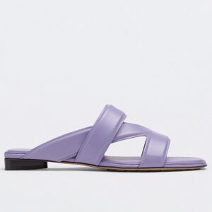 Replica Bottega Veneta Band Slides In Lavender Lambskin