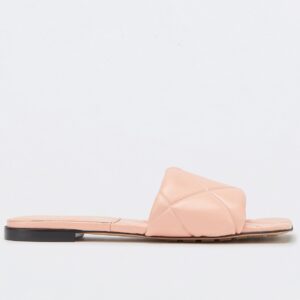 Replica Bottega Veneta Rubber Lido Slides In Peachy Lambskin