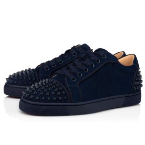 Replica Christian Louboutin Men’s Seavaste 2 Orlato Flat Sneakers Blue