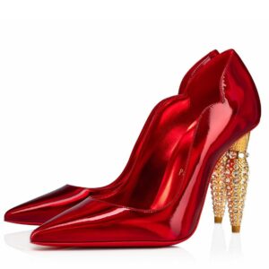 Replica Christian Louboutin Lipstrass Pumps 100mm In Red Patent Leather 102