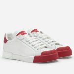 Replica Dolce & Gabbana Women’s Portofino Sneakers with Red Toe-cap