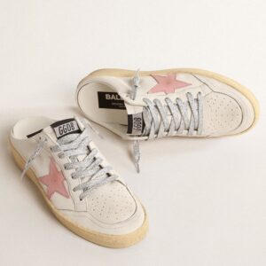 Replica Golden Goose Women’s Ball Star Sabots with Pink Leather Star