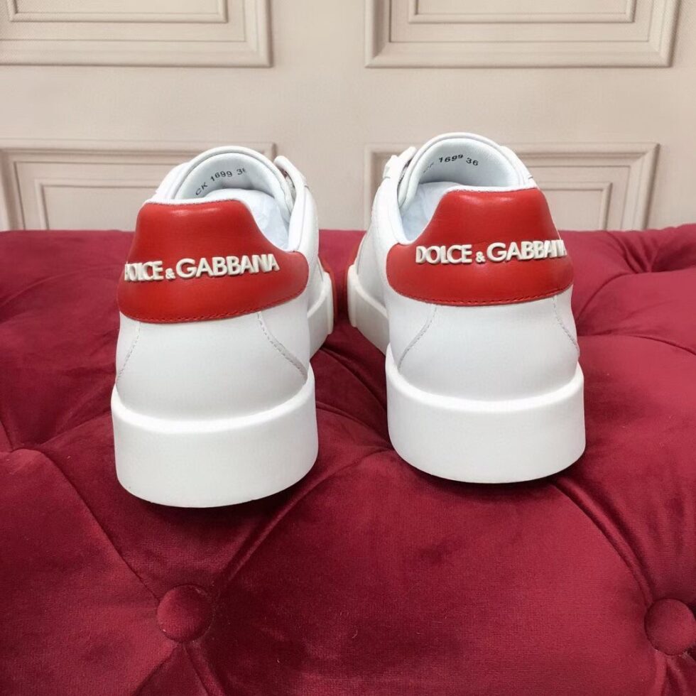 Replica Dolce & Gabbana Women’s Portofino Sneakers with Red Toe-cap 110