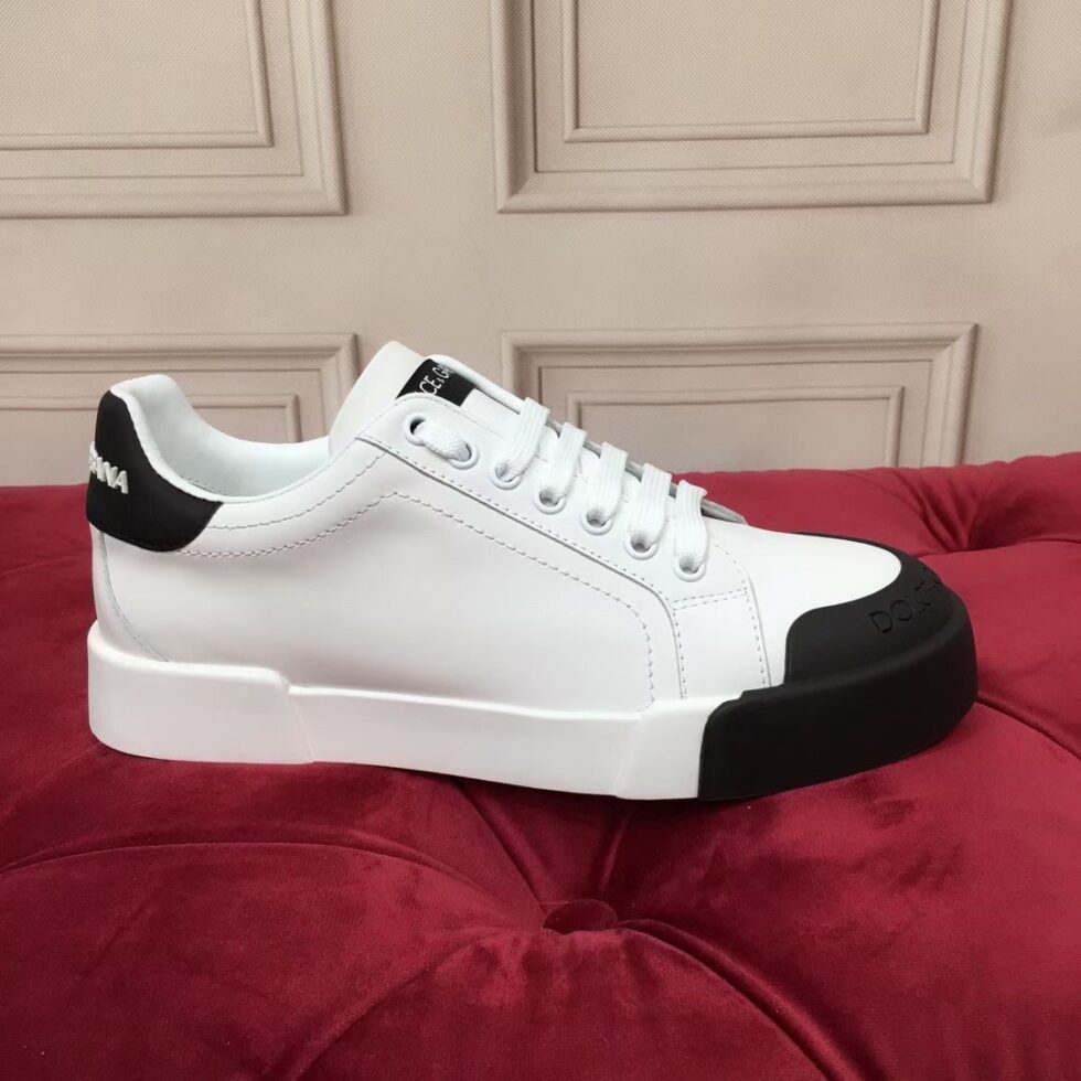 Replica Dolce & Gabbana Women’s Portofino Sneakers with Black Toe-cap 110