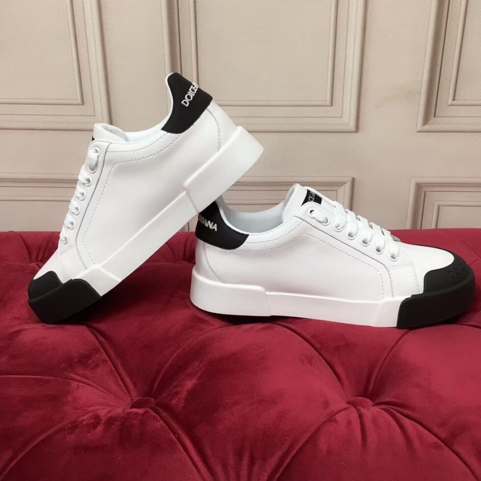 Replica Dolce & Gabbana Women’s Portofino Sneakers with Black Toe-cap 111