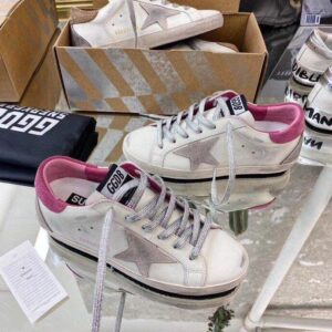 Replica Golden Goose Women’s Super-Star Sneakers with Lizard Heel 2