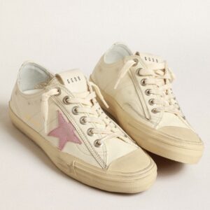 Replica Golden Goose Women’s V-Star Sneakers with Pink Suede Star