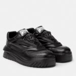 Replica Versace Women’s Odissea Sneakers In Black Leather