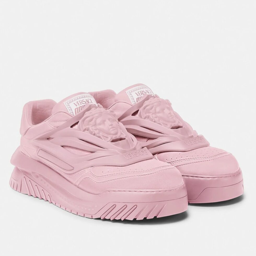 Replica Versace Women’s Odissea Sneakers In Pink Leather 104