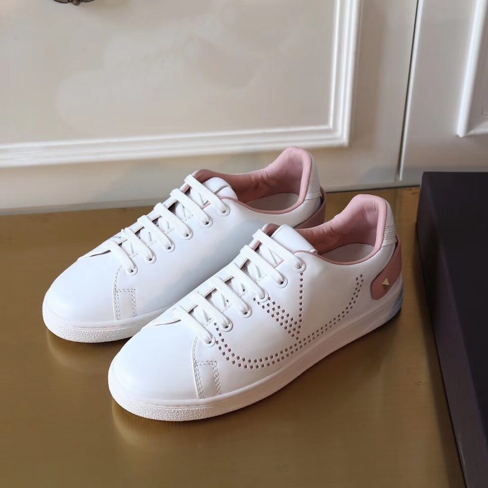 Replica Valentino Women’s Backnet Sneakers With Pink Heel 107