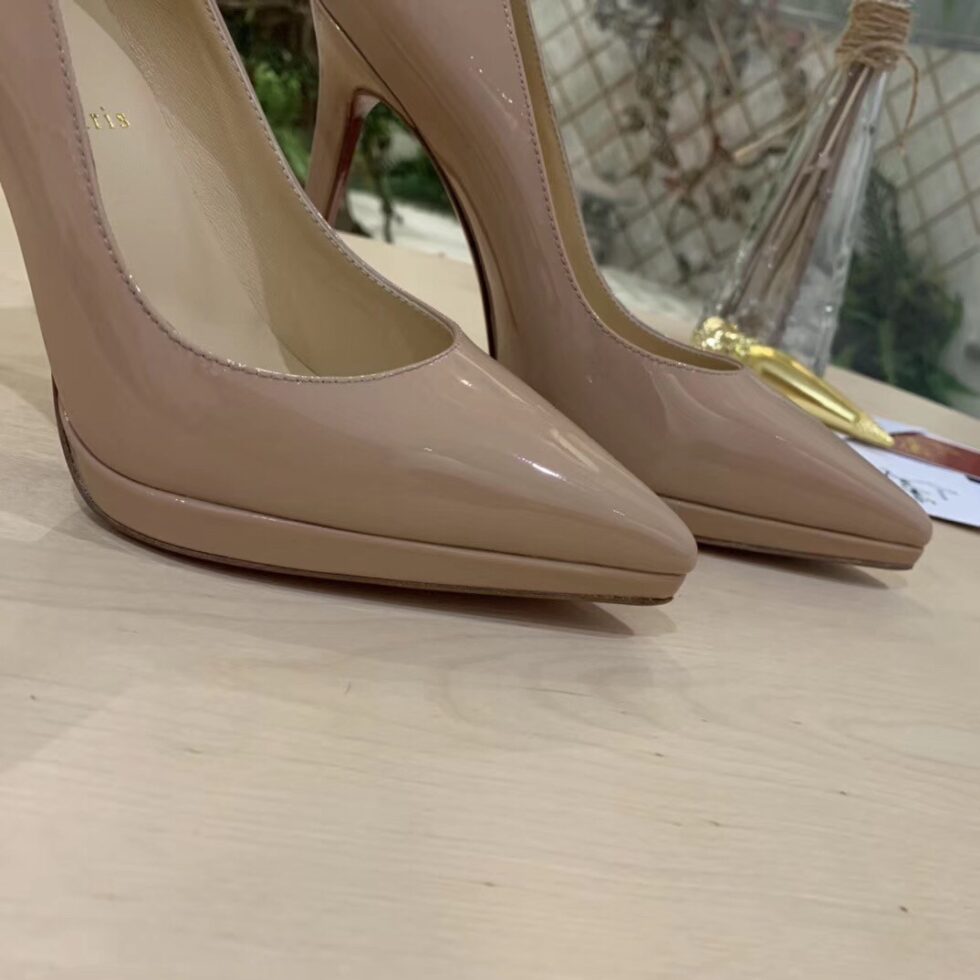 Replica Christian Louboutin Nude Patent Pigalle Plato 100mm Pumps 107