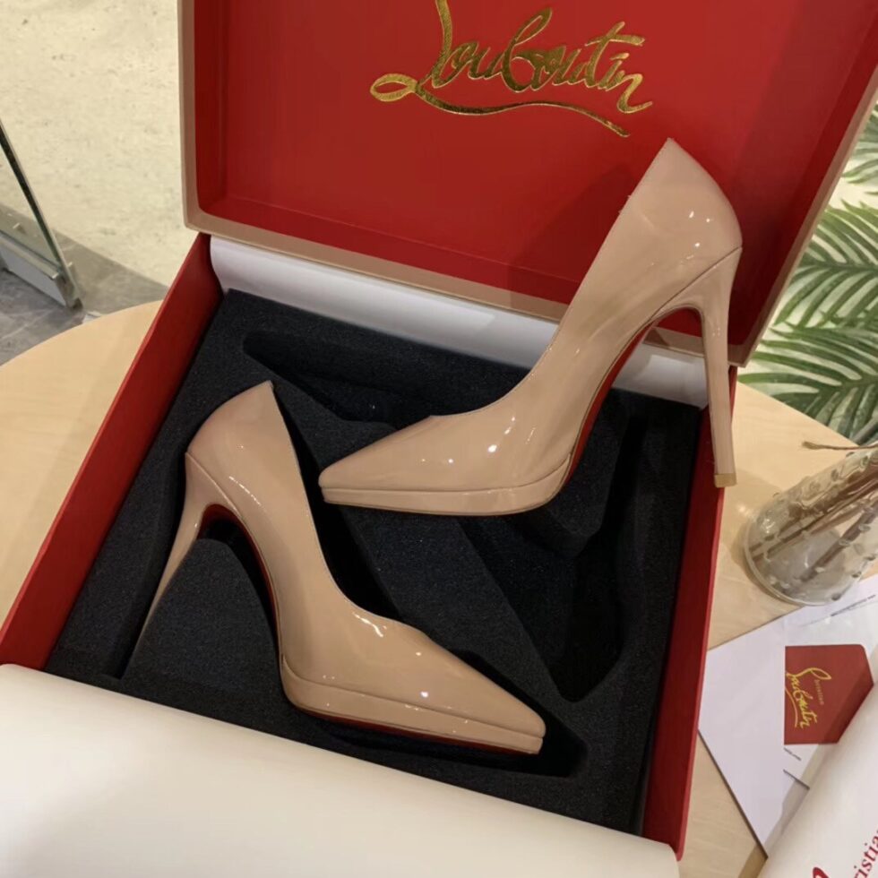 Replica Christian Louboutin Nude Patent Pigalle Plato 100mm Pumps 109