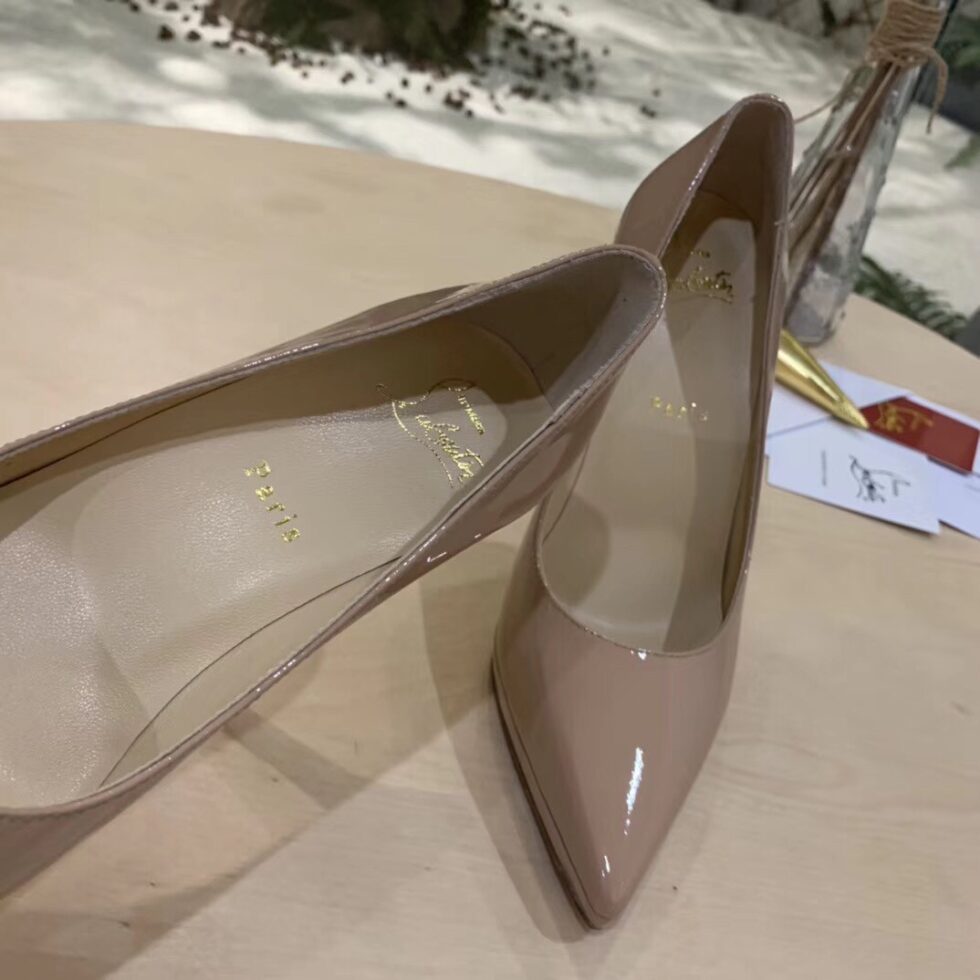 Replica Christian Louboutin Nude Patent Pigalle Plato 100mm Pumps 110