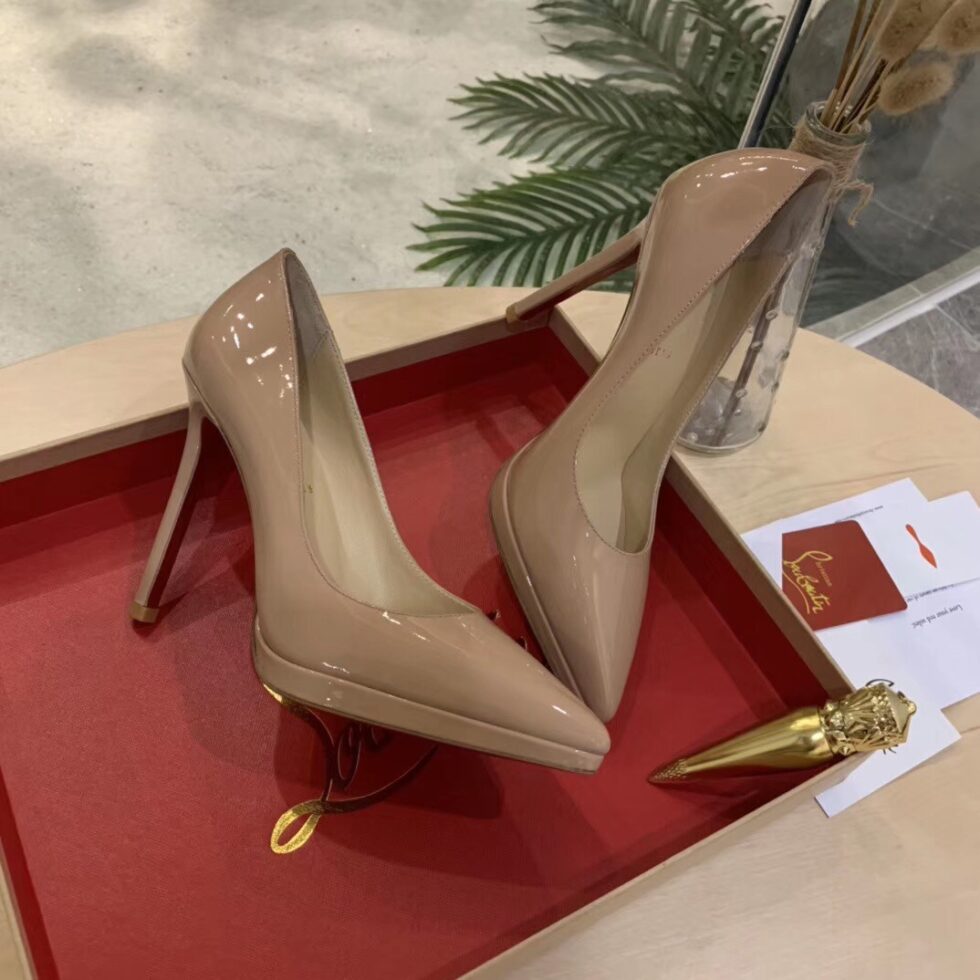 Replica Christian Louboutin Nude Patent Pigalle Plato 100mm Pumps 111