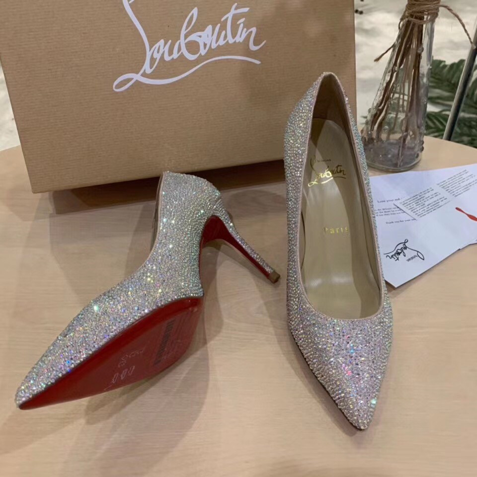 Replica Christian Louboutin Kate Strass 85mm Aurora Borealis Pumps 108