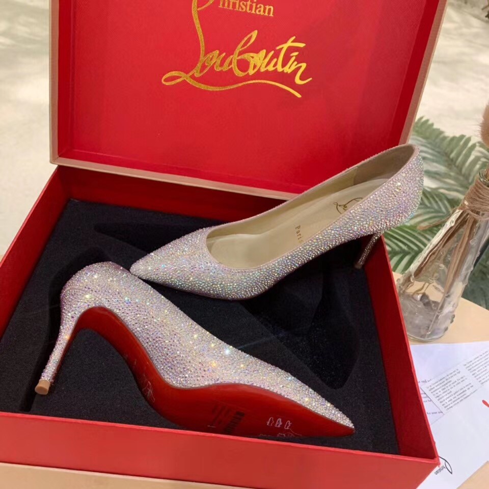 Replica Christian Louboutin Kate Strass 85mm Aurora Borealis Pumps 109