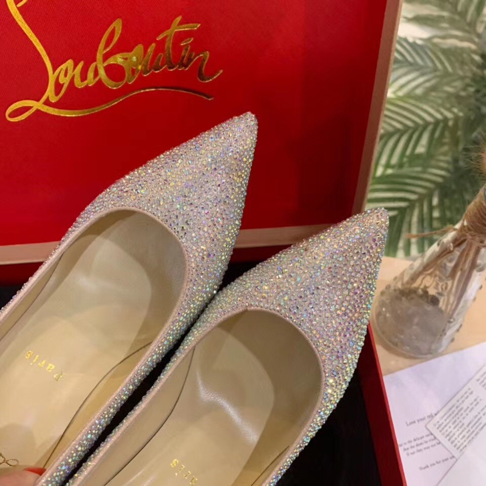 Replica Christian Louboutin Kate Strass 85mm Aurora Borealis Pumps 111