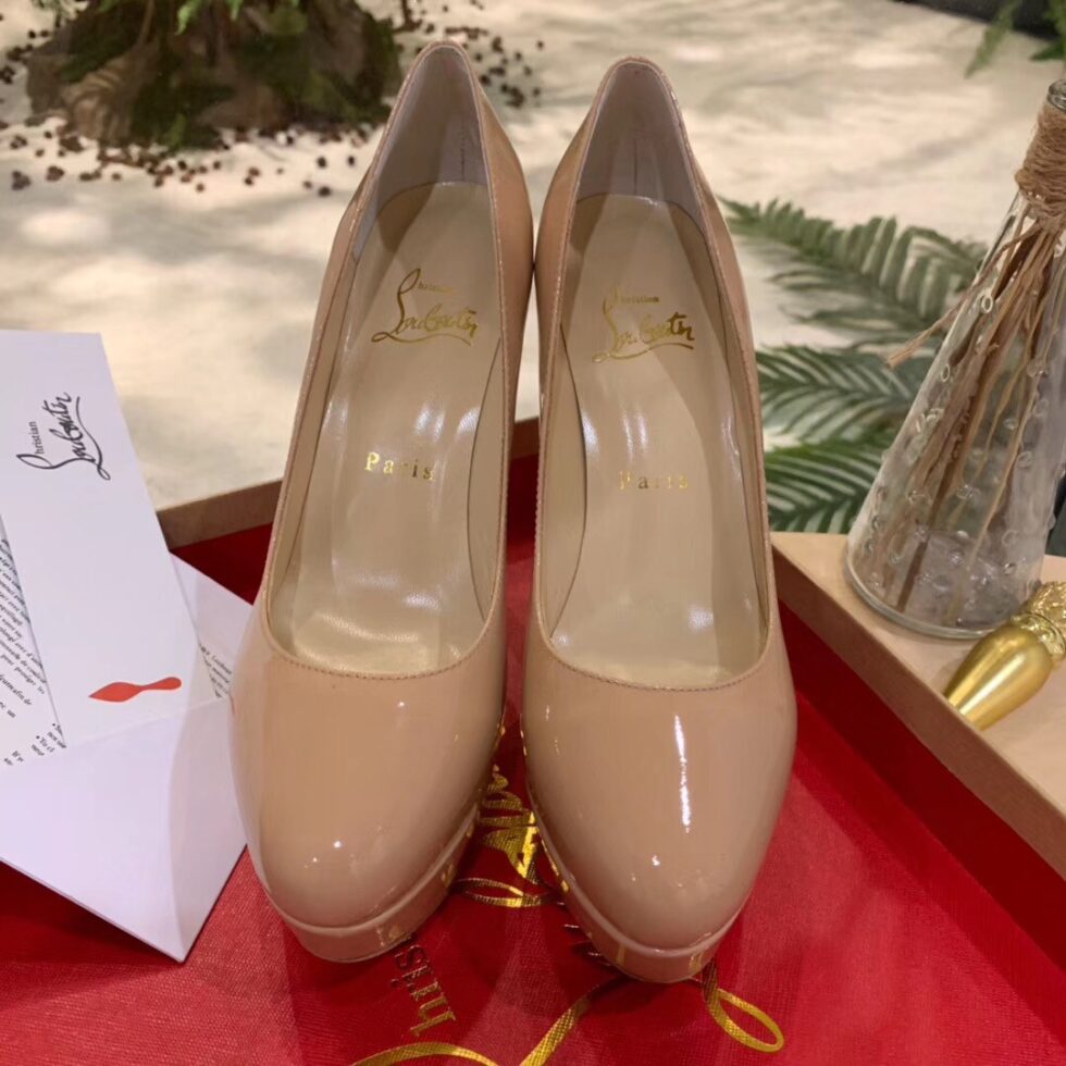 Replica Christian Louboutin Nude Patent Dirditta 130mm Pumps 107