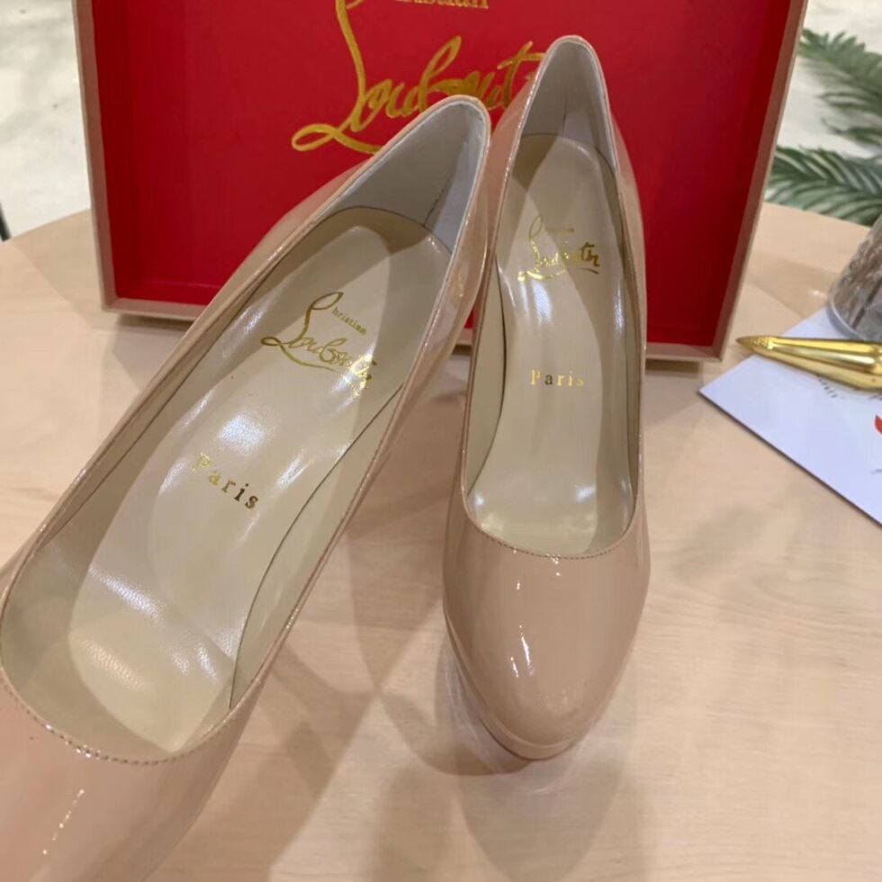 Replica Christian Louboutin Nude Patent Dirditta 130mm Pumps 110