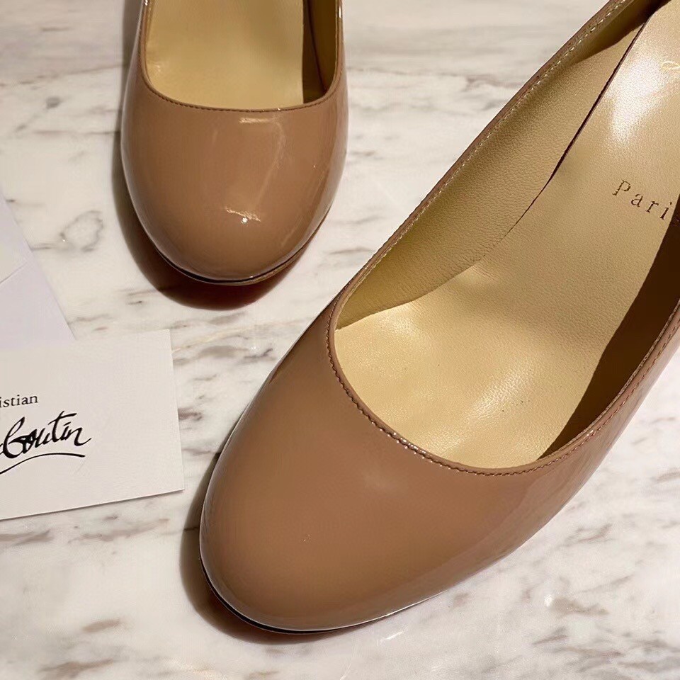 Replica Christian Louboutin Nude Patent Fifille Pumps 85mm 106