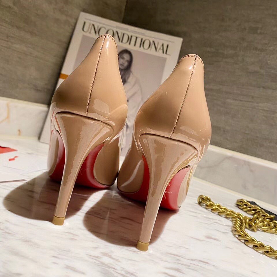 Replica Christian Louboutin Nude Patent Fifille Pumps 85mm 108