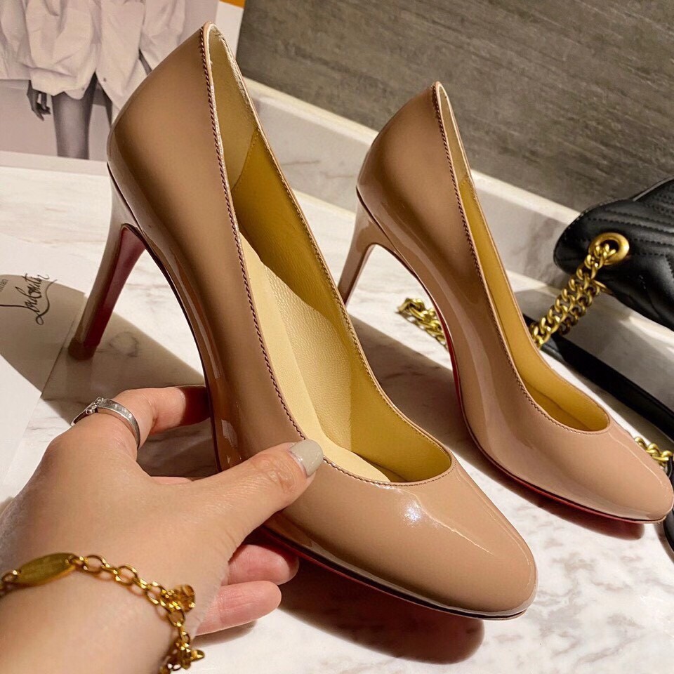 Replica Christian Louboutin Nude Patent Fifille Pumps 85mm 111