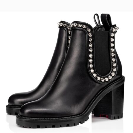 Replica Christian Louboutin Black Capahutta 70MM Ankle Boots