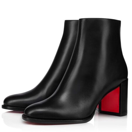 Replica Christian Louboutin Adoxa 70mm Ankle Boots in Black Leather 102