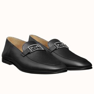 Replica Hermes Men’s Tenor Loafers In Black Calfskin