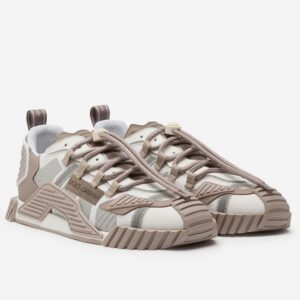 Replica Dolce & Gabbana Men’s NS1 Sneakers In Beige Fabric