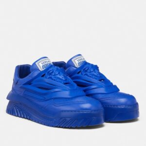 Replica Versace Women’s Odissea Sneakers In Blue Leather