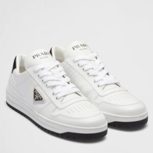 Replica Prada District Low-top Sneakers in White Calfskin