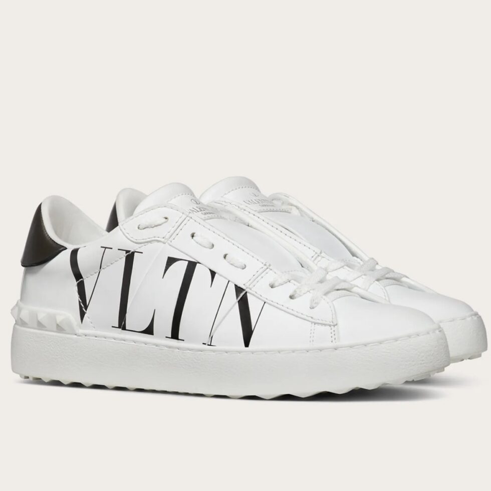 Replica Valentino Women’s VLTN Open Sneakers In White Leather 104