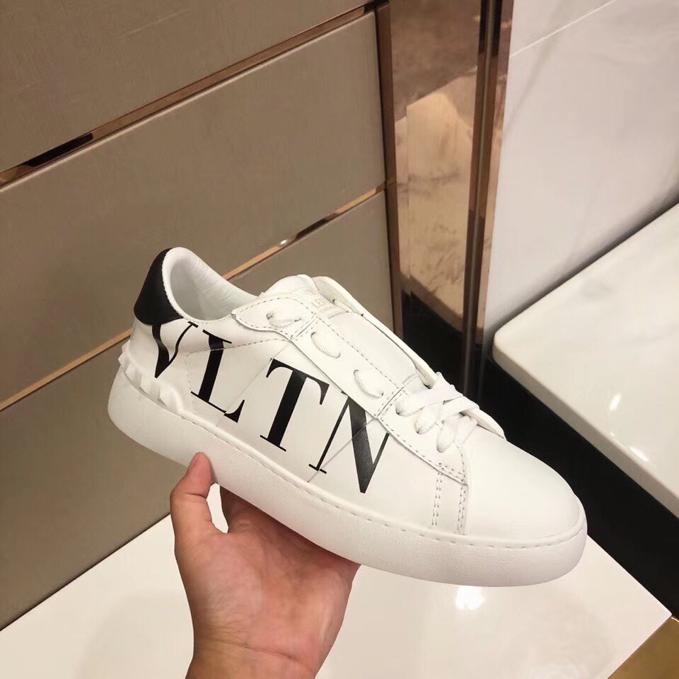 Replica Valentino Women’s VLTN Open Sneakers In White Leather 106